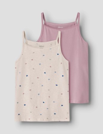 name it Nkfstrap Top 2P Peyote Hearts Noos - Pink - 116