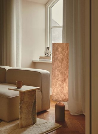 Talli gulvlampe H113 - hvit/brun