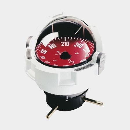 Bussola per barca Plastimo Olympic 135, Ø130 mm, montaggio a paratia/piedistallo, rosa piatta rossa, bianca