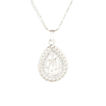 18 carat gold plated chain Allah Muslim with zircon diamond
