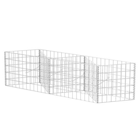 Vidaxl Gabionkorg Galvaniserat Stål 120x30x50 Cm Silver