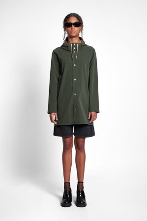 Stockholm Lightweight Matte Raincoat Green