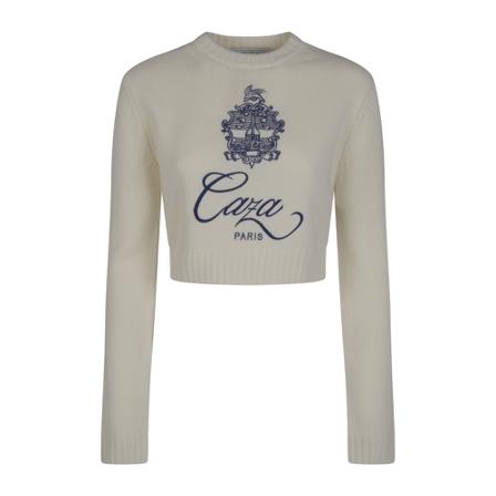Casablanca Round-neck Stickat vit, Dam Stickade tröjor & koftor, Dam, Storlek: M