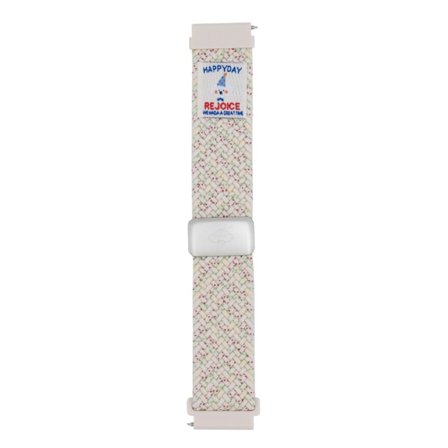 22mm Universal Watch Band Top Hat Puppy Pattern Magnetiskt spänne Flätat nylonarmband - Starlight Med Färgade Prickar