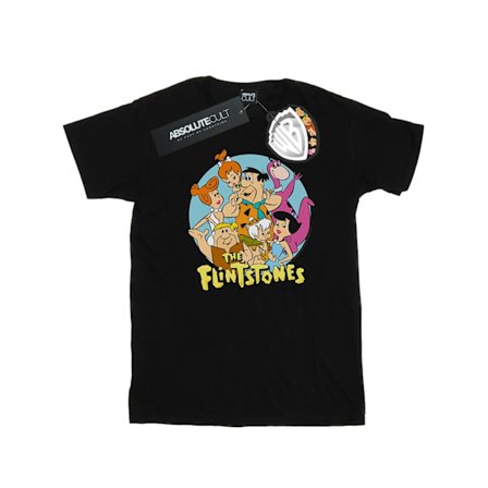 The Flintstones Mens Group Circle T-Shirt XXL Svart