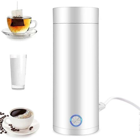 Bärbar Resekokare, 400ml Liten Elektrisk Resekokare, 3-i-1 Elektrisk Värmekopp, Värmemugg