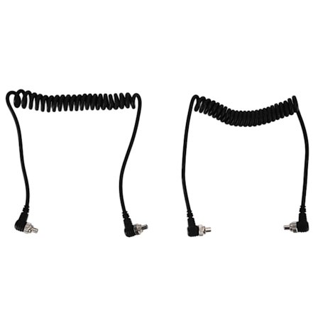 2st Kamerablixt Synk PC-kabel Hane till Hane Speedlite Spiralkabel Universaltyp för Studio Video