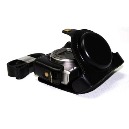 PU Læder Kamera Beskyttende Taske Skulderrem Kompatibel med Kompatibel med Sony HX60 HX50 HX30