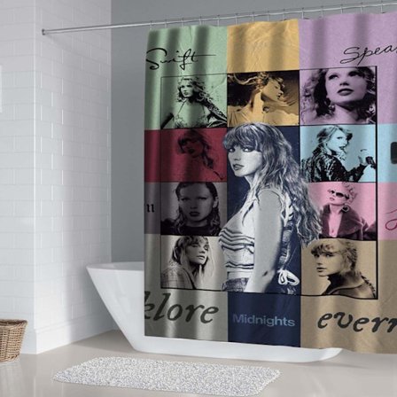 Karaktärsblommig heminredning badrumsdekoration duschdraperi polyester badrumsdraperi duschdraperi