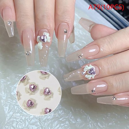 Bowknot Tie Nail Art Diamond Rhinestones Manikyr Dekor smykker