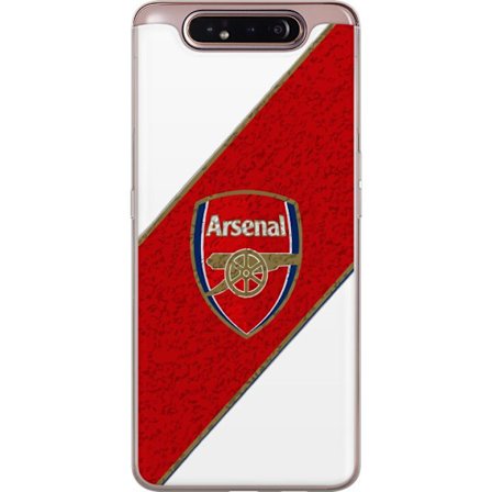 Kompatibelt Mobilskal till Samsung Samsung Galaxy A80 Moschino Toy teddybjörn med enkel tecknad design, brun björn med vit tröja och tydlig logotyp