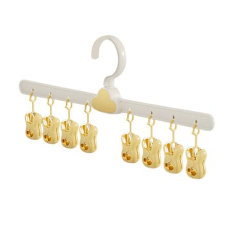 Multifunksjonelt klesstativ Tørkestativ GUL