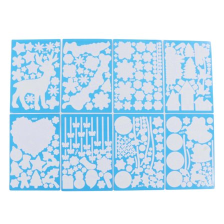 8 st Jul Snöflinga Självlysande Elektrostatiska Fönsterdekaler Vägg Glas Dekorations Klistermärken