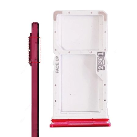 Motorola Moto G84 5G Sim Card Holder - Red
