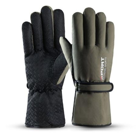 1Pari hiihtohanskat Thermal Gloves VIHREÄ Green