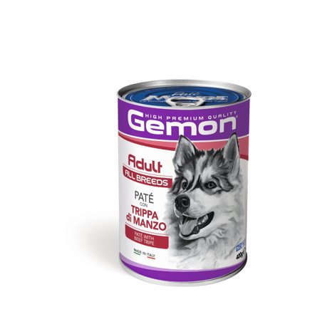 Gemon Paté Trippa Manzo Cibo Umido Cani Adulti 400g