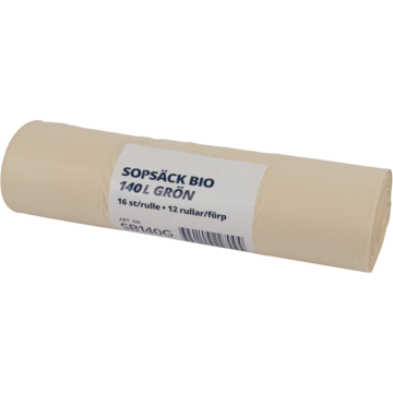SØPPELSEKK BIO 140L GRØNN