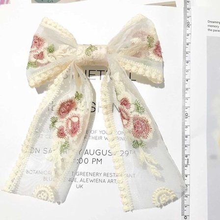 Stor sløjfehårklemme til kvinder, stylingsektioner, alligatorhårspænder, båndhårklemme, bryllupshårtilbehør til brude