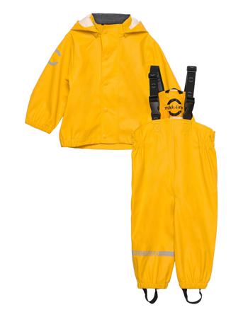 Pu Rain W. Susp. Recycled Outerwear Rainwear Rainwear Sets Keltainen Mikk-Line