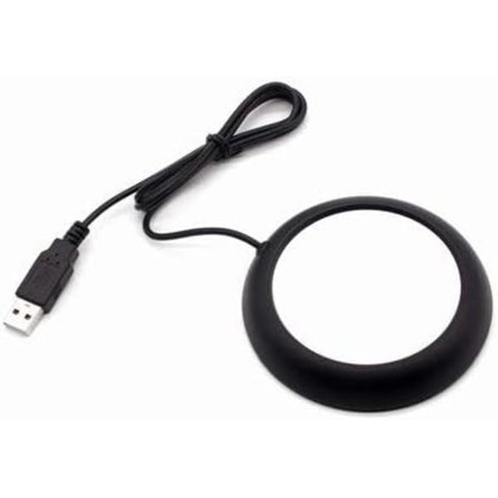 Konstant temperatur oppvarming isolasjon coaster oppvarming kreativ coaster varmere kopp gave skrivebord kaffekopp varmere (svart) USB