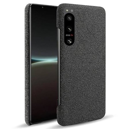 Sony Xperia 5 IV 5G:lle yksivärinen kova kankainen naarmuuntumaton puhelinkotelo, erittäin ohut takakuori