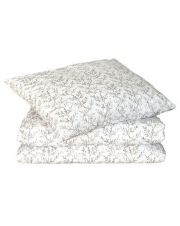 Påslakanset Wilmer bladmönster 2-del Beige - Classic Textiles