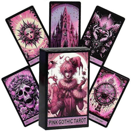 2025 Pink Gothic Tarotkort - Sød Gotisk Boligindretningsgave - Tarotkort-WELLNGS