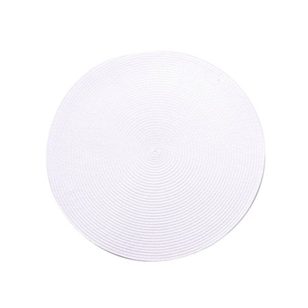 Rund form PP värmeisolering halkfri dyna underlägg bordsskål panna platsmatta-vit unikt värde