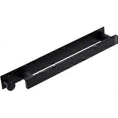 1 st Handduksställ utan borrning Badrum Handduksställ Enkel organisation Utrymmesbesparande Handduksställ i rostfritt stål för badrum (Svart, 15,5*