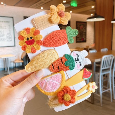 9 Pakker (Kanin Gulerøtter) Søte Barne Hårklipp Kawaii Jenter