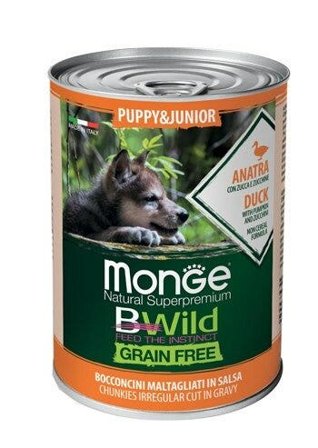 Monge B Wild Grain Free All Breeds Con Anatra Zucca Zucchine Cibo