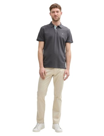 Tom Tailor Basic Polo With Contrast - Grey - S