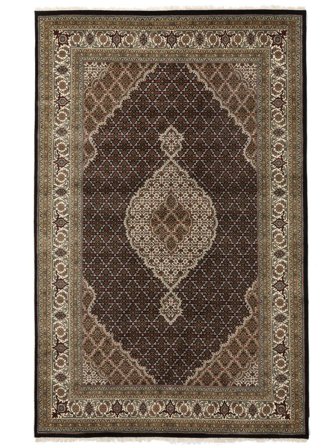 Tabriz Royal Matta Orientalisk Brun/Svart (Ull, Indien)