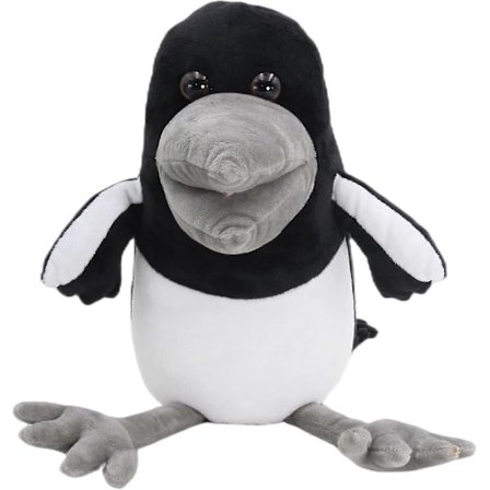 SSRGV 8,6 tommer Steve og Maggie Plysfigur Sort Fugl Ravn Fyldt Dyr Dukke Børn Knusning Komfort Plushies til Fødselsdagsgave Hjem Dekoration