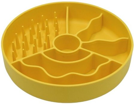 Fiboo Slow wl Slowfeeder-skål 19 cm Gul