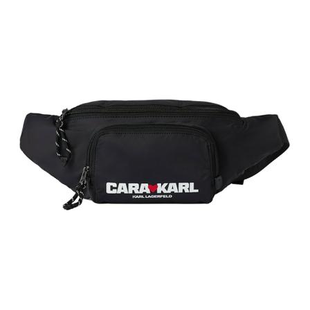 Karl Lagerfeld, x Cara Delevingne Packable Bumbag Czarny, Kobieta, Rozmiar: ONE Size