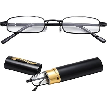 Mini Vikbara Läsglasögon, Mini Smala Metallfjädergångjärns Läsglasögon