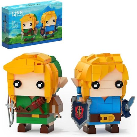 Link Bygge Sæt, Link Actionfigurer Holder Master Sword og Hylian Shield, Gave til Fans Børn Voksne (334 Stykker)