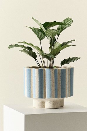 Jotex - Stripe Bloempot Blauw/natuurwit Blauw/natuurwit - SIGFRID - Koop Bloempotten bij Jotex