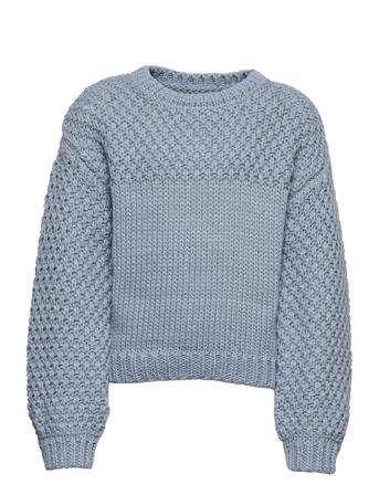Nkframia Ls Boxy Knit Blue Name It