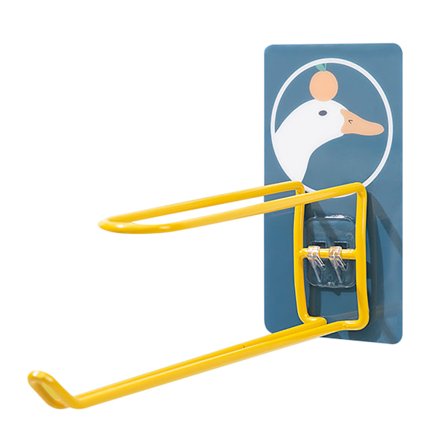 Tegneserie Dyre Vægmonteret Knagerække And 2-lags Opbevaring Pladsbesparende Akryl Smedejerns Bøjle