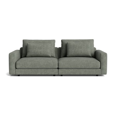 Mellow 3 personers sofa - Casone Lys Grå/Grøn - 231x106,5x82 - Sofa, 3 personers sofa