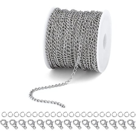 33 fot Halsbandskedjor Smyckestillverkning Smyckeskedjerulle Present