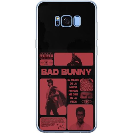 Kompatibelt Mobildeksel til Samsung Galaxy S8+ Bad Bunny NFL-inspirert skjoldlogo med amerikansk fotball og stjerner