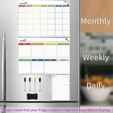 Tør slet kalender whiteboard magnetiske kalendere til køleskab vane tracker ugentlig whiteboard kalender sæt til familie hjem sch