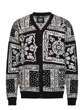 Dppaisley Cardigan Strikkegenser Cardigan Multi/mønstret Denim Project