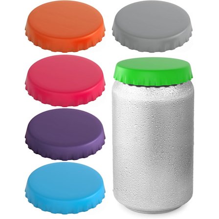 6 st,Assorterade) Silikon Soda Can Lids – Can Covers – Can Caps –