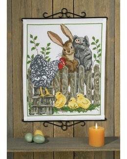 Broderikit Billede Nye venner - Permin