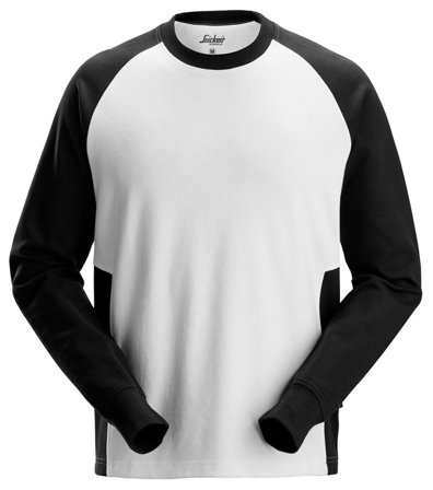 Snickers Workwear 2840 Sweatshirt vit/svart Vit/svart, Kläder