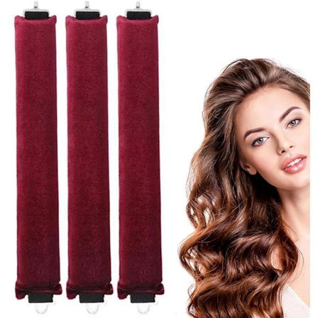 3-delt varmeløs krølltang - Varmeløse krøller - Hårkrøller - Blowout hårruller - Krøllere - Hårruller - Varme-frie krøller - Krøller uten varme -